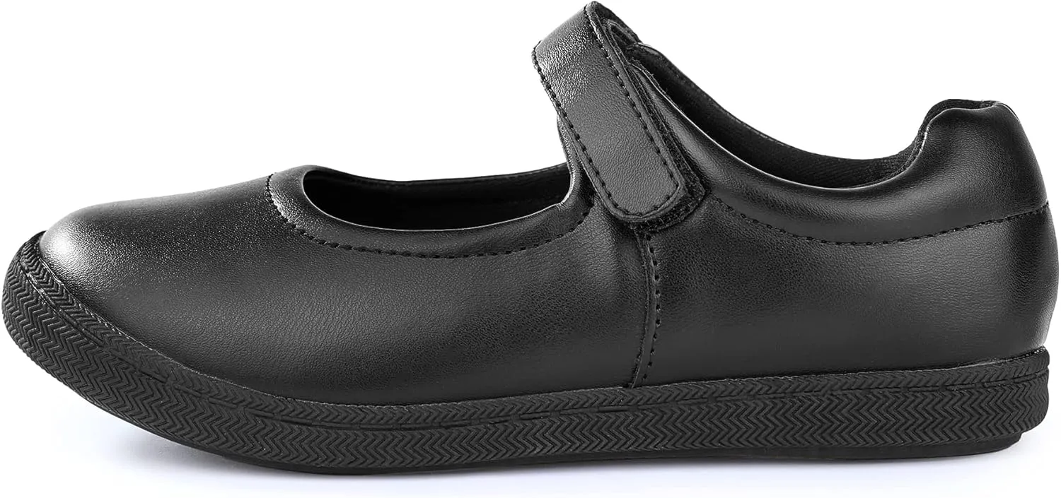 Girls School Uniform Shoes Mary Jane Dress Flat Shoes for School Wedding Party with Strap Little Kid/Big Kid