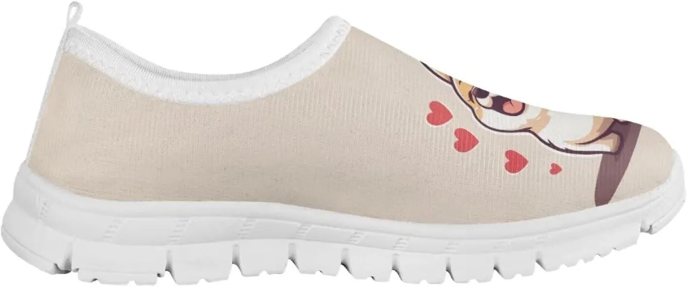 Girls Slip On Shoes Breathable Teen Girl Tennis Shoes for Outdoor Activities