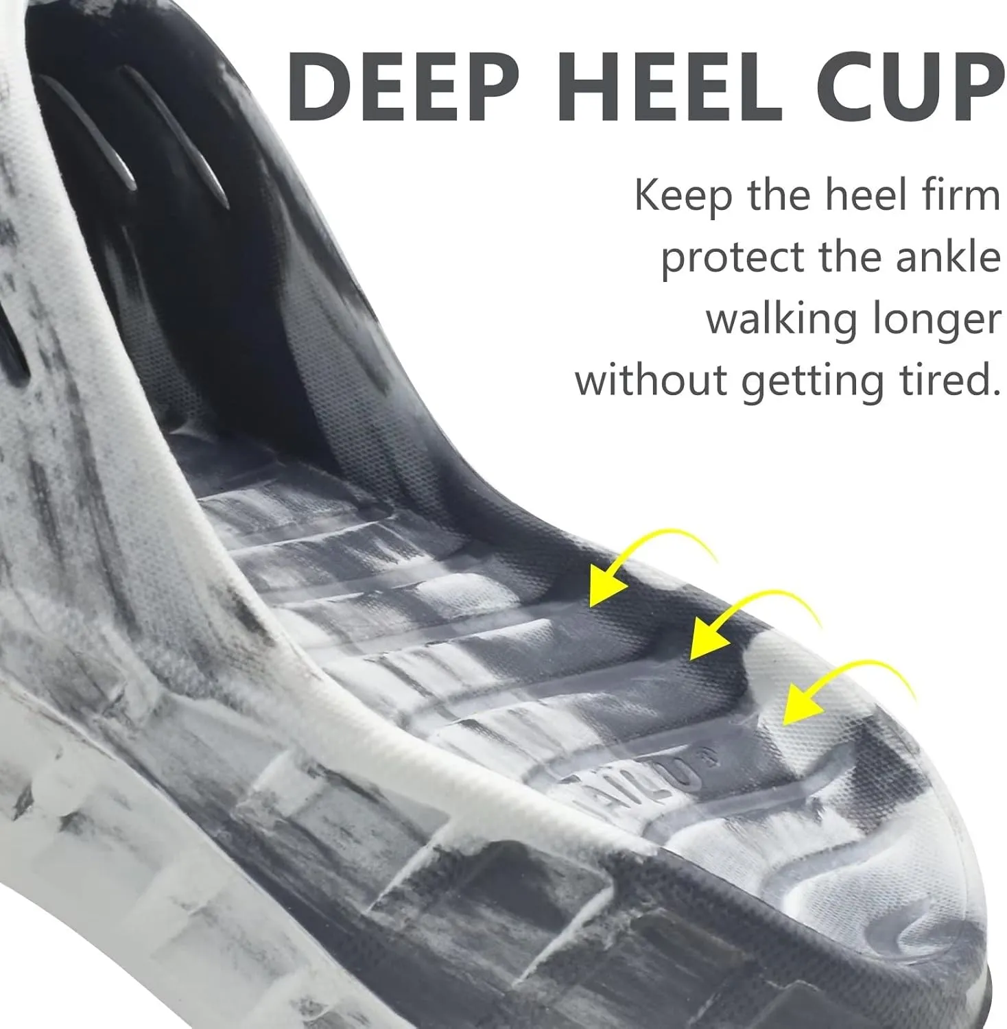 GPOS Mens Sport Recovery Sandals Plantar Fasciitis Thick Cushion Slides Sandals Lightweight Comfort Orthotic Slippers