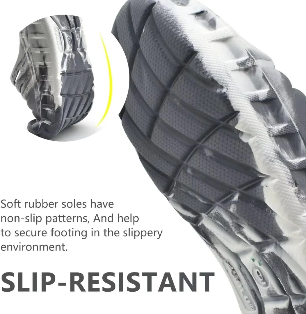 GPOS Mens Sport Recovery Sandals Plantar Fasciitis Thick Cushion Slides Sandals Lightweight Comfort Orthotic Slippers