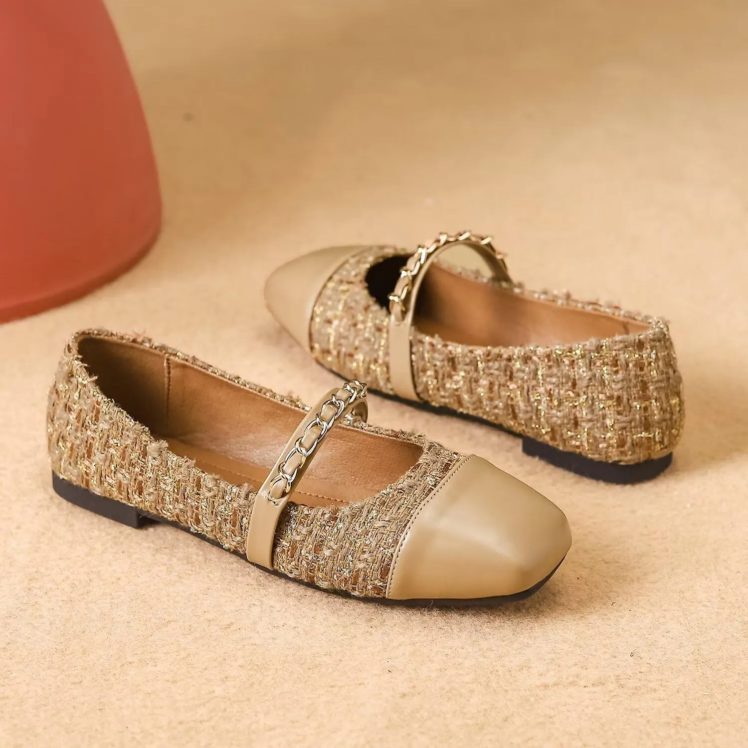 Hee grand Flats for Women, Mary Jane Shoes for Women, Women's Flats, Comfortable Flats Shoes Women, Womens Ballet Flats with Straps, Low Heel Dress Shoes,Womens Flats