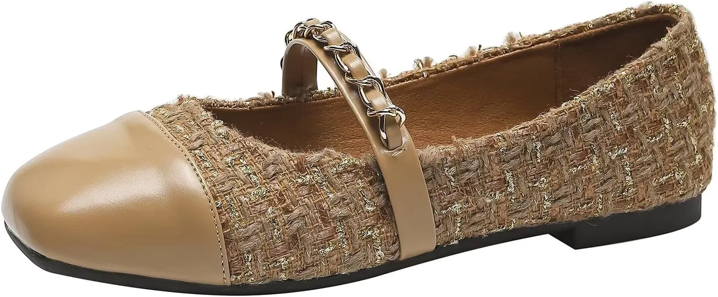 Hee grand Flats for Women, Mary Jane Shoes for Women, Women's Flats, Comfortable Flats Shoes Women, Womens Ballet Flats with Straps, Low Heel Dress Shoes,Womens Flats