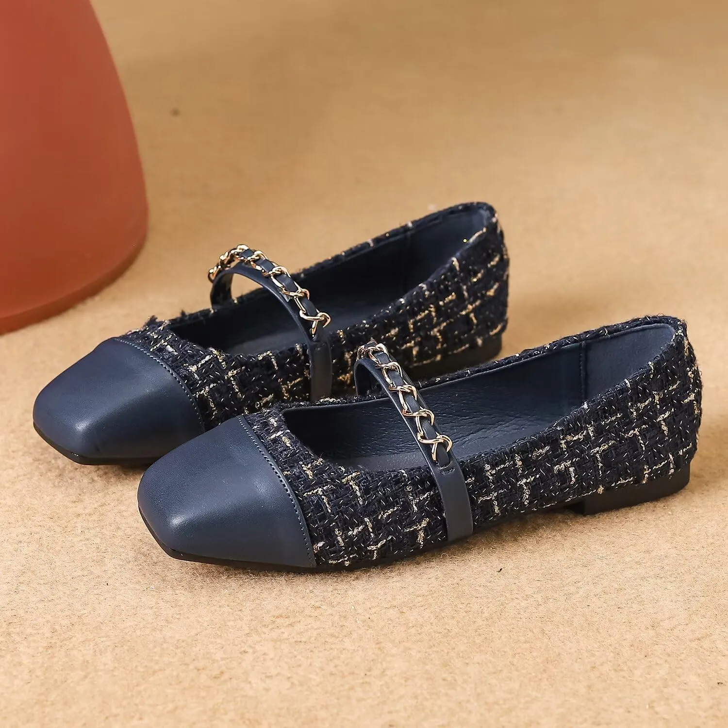 Hee grand Flats for Women, Mary Jane Shoes for Women, Women's Flats, Comfortable Flats Shoes Women, Womens Ballet Flats with Straps, Low Heel Dress Shoes,Womens Flats