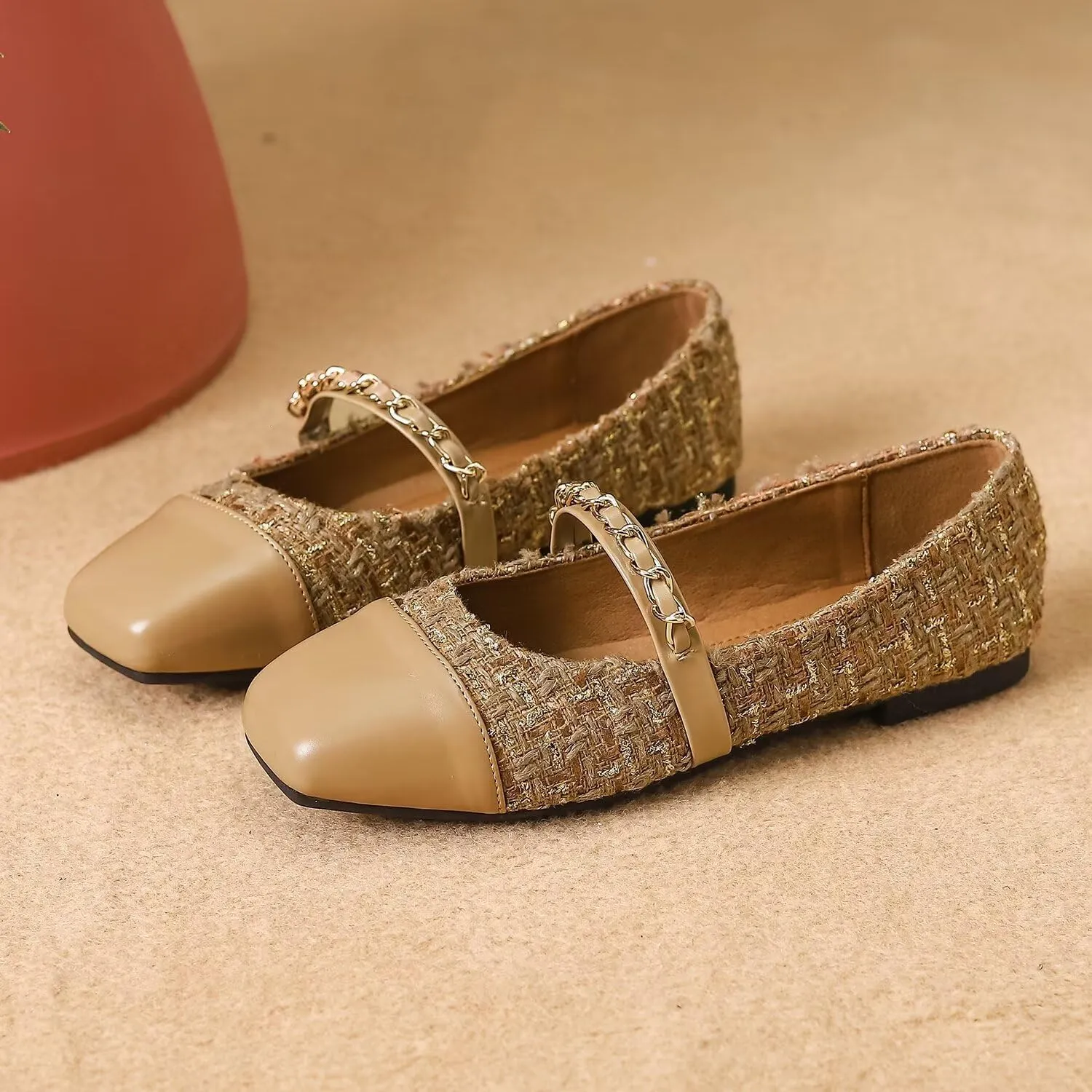 Hee grand Flats for Women, Mary Jane Shoes for Women, Women's Flats, Comfortable Flats Shoes Women, Womens Ballet Flats with Straps, Low Heel Dress Shoes,Womens Flats
