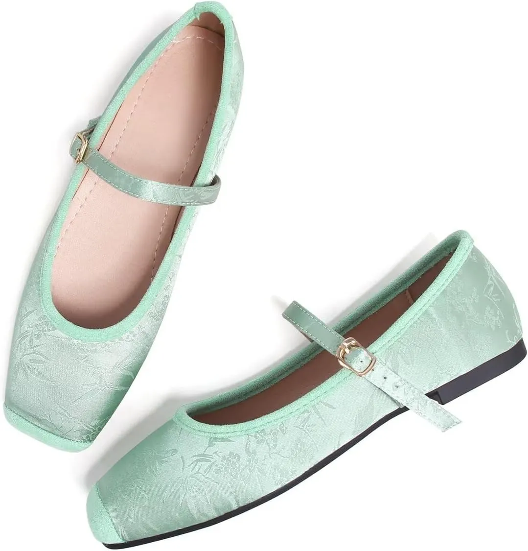 Hee grand Flats for Women, Mary Jane Shoes for Women, Women's Flats, Comfortable Flats Shoes Women, Womens Ballet Flats with Straps, Low Heel Dress Shoes,Womens Flats