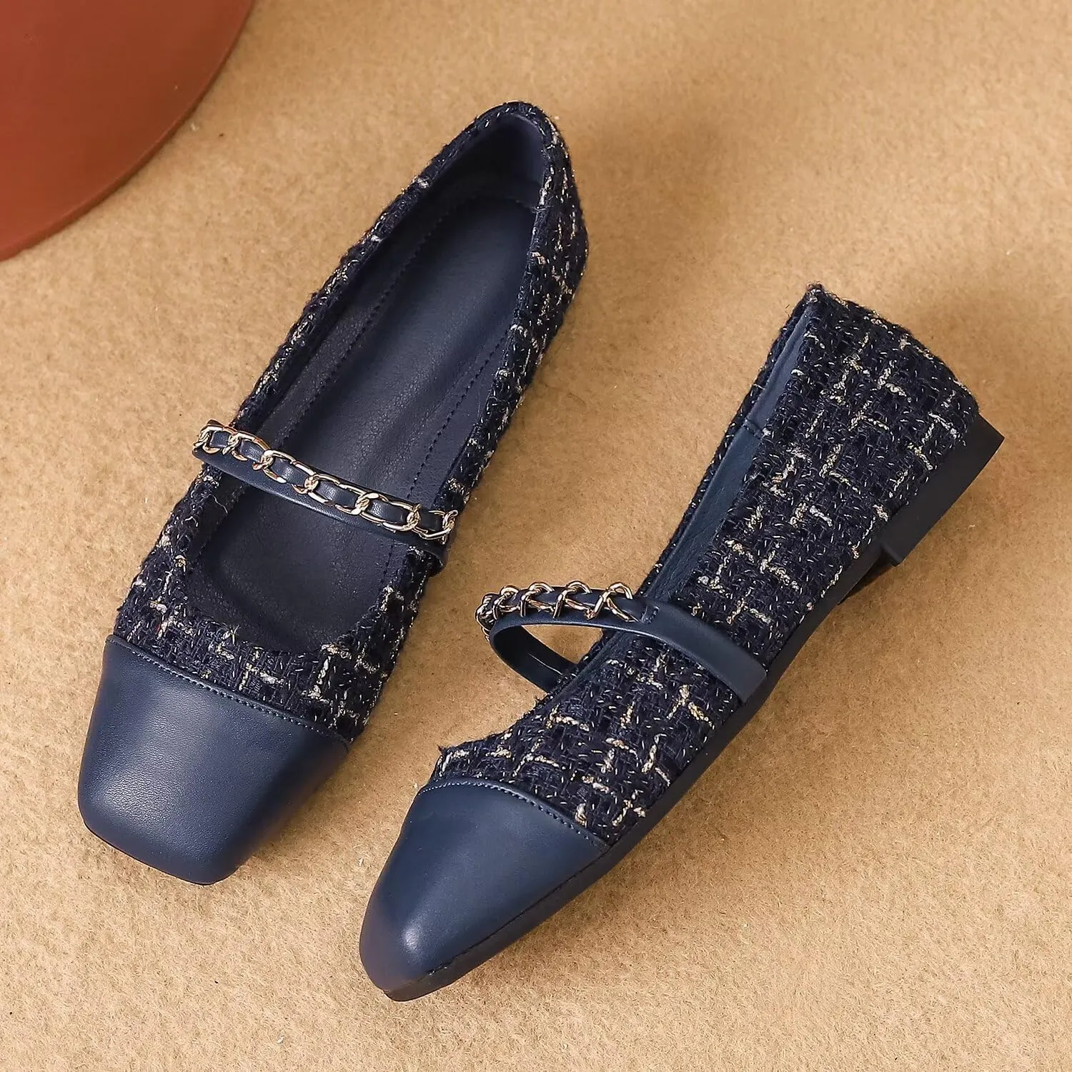 Hee grand Flats for Women, Mary Jane Shoes for Women, Women's Flats, Comfortable Flats Shoes Women, Womens Ballet Flats with Straps, Low Heel Dress Shoes,Womens Flats