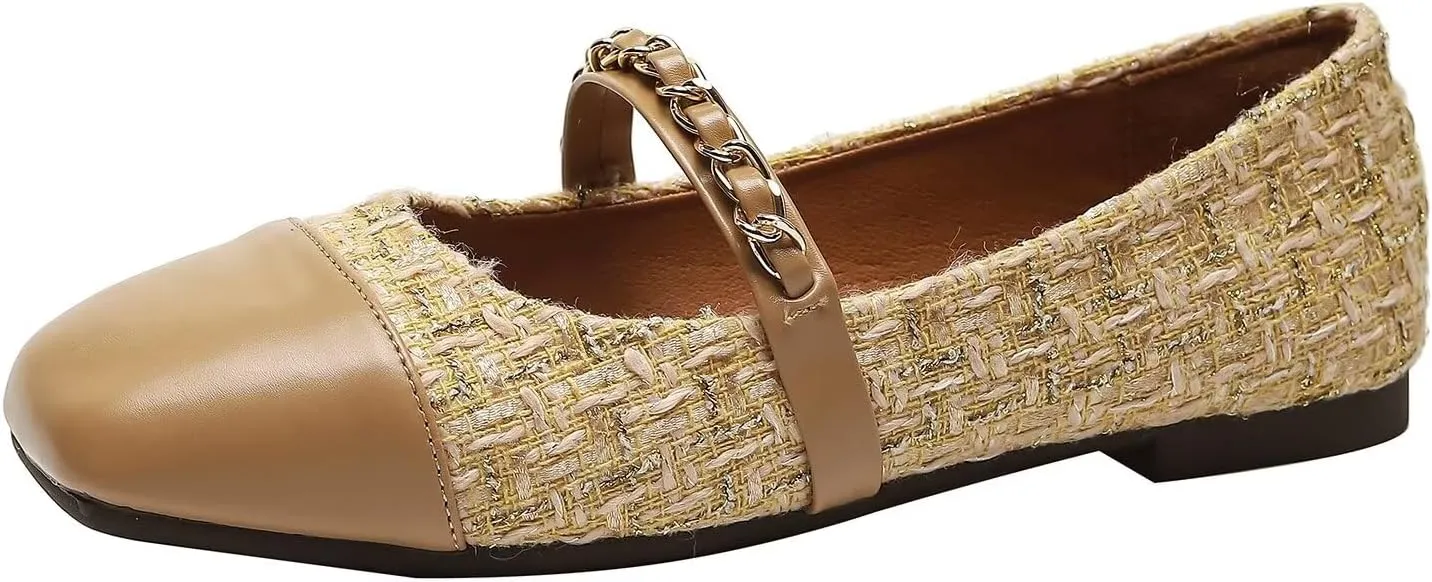 Hee grand Flats for Women, Mary Jane Shoes for Women, Women's Flats, Comfortable Flats Shoes Women, Womens Ballet Flats with Straps, Low Heel Dress Shoes,Womens Flats