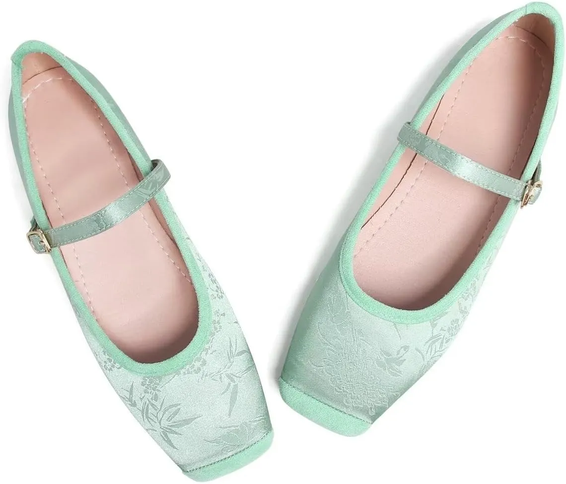 Hee grand Flats for Women, Mary Jane Shoes for Women, Women's Flats, Comfortable Flats Shoes Women, Womens Ballet Flats with Straps, Low Heel Dress Shoes,Womens Flats