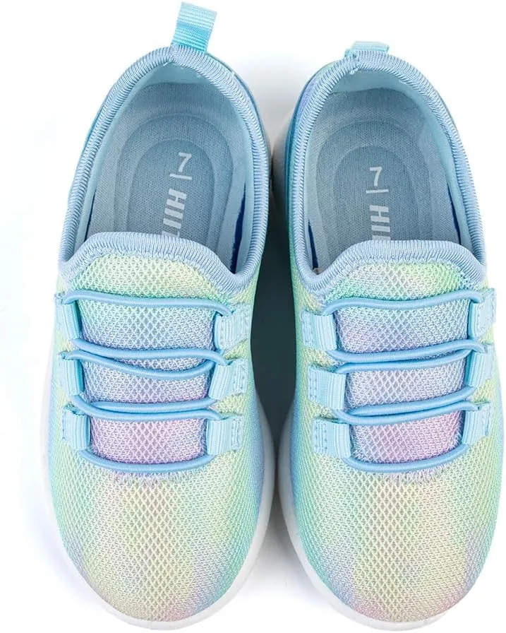 HIITAVE Girls Shoes Kids Slip on Tennis Sneakers Walking Running Athletic Gym Shoes