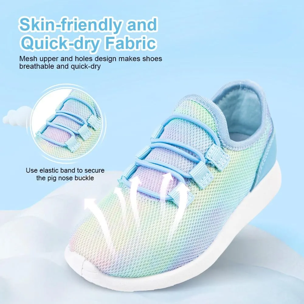 HIITAVE Girls Shoes Kids Slip on Tennis Sneakers Walking Running Athletic Gym Shoes