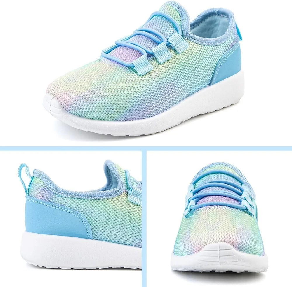 HIITAVE Girls Shoes Kids Slip on Tennis Sneakers Walking Running Athletic Gym Shoes