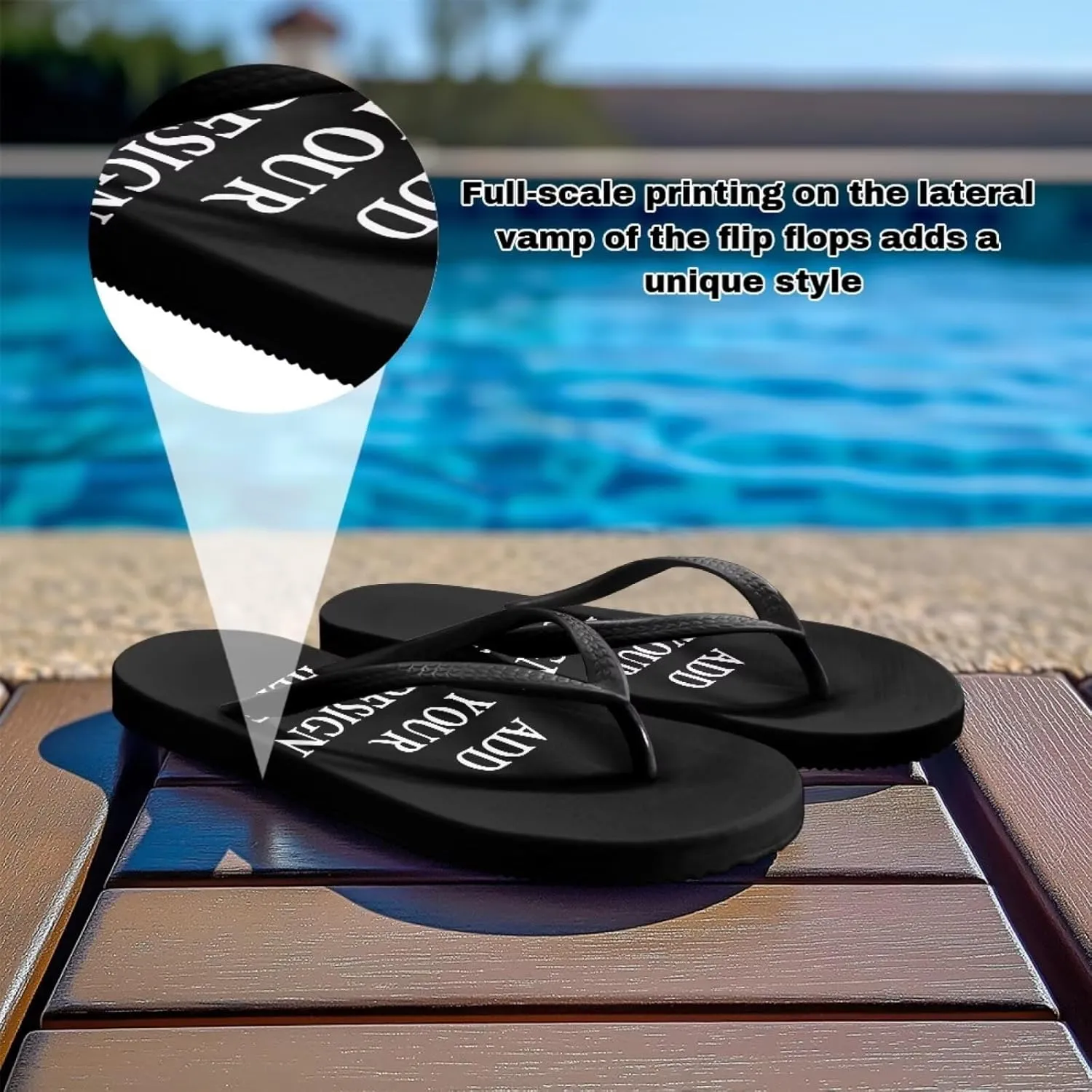 Howilath Hawaiian Style Print Flip Flops for Women Non-Slip Beach Slippers Casual Flats Thong Sandals for Indoor Outdoor
