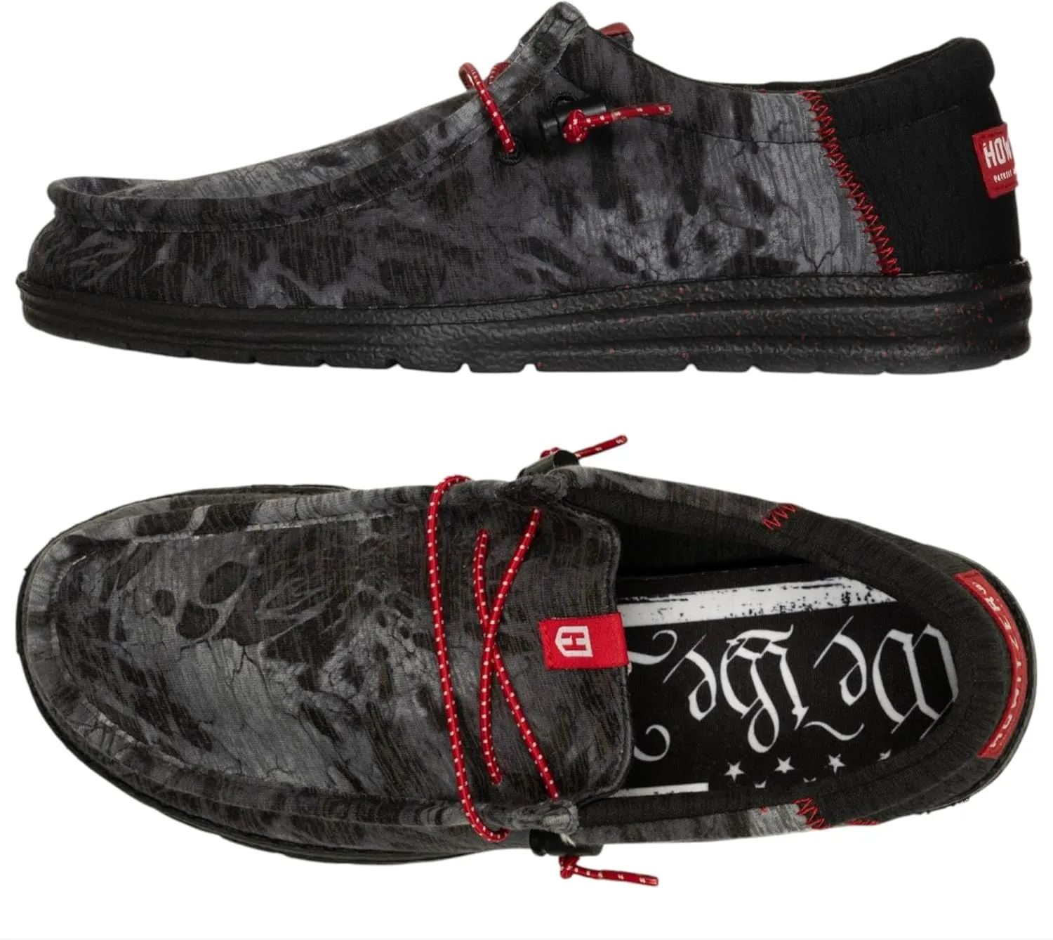 Howitzer Men's Slip-On Shoes We The People Patriot Sneakers with Camo Print Footwear