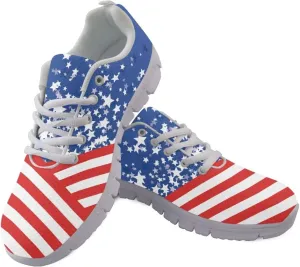 HUGS IDEA Women's Running Sneakers Cute Yorkshire Terrier Pattern Soft Breathable Walking Shoes