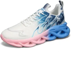 Jakcuz Men Sneakers Sport Shoes with Arch Support Breathable Lace-up Workout Men Running Shoes