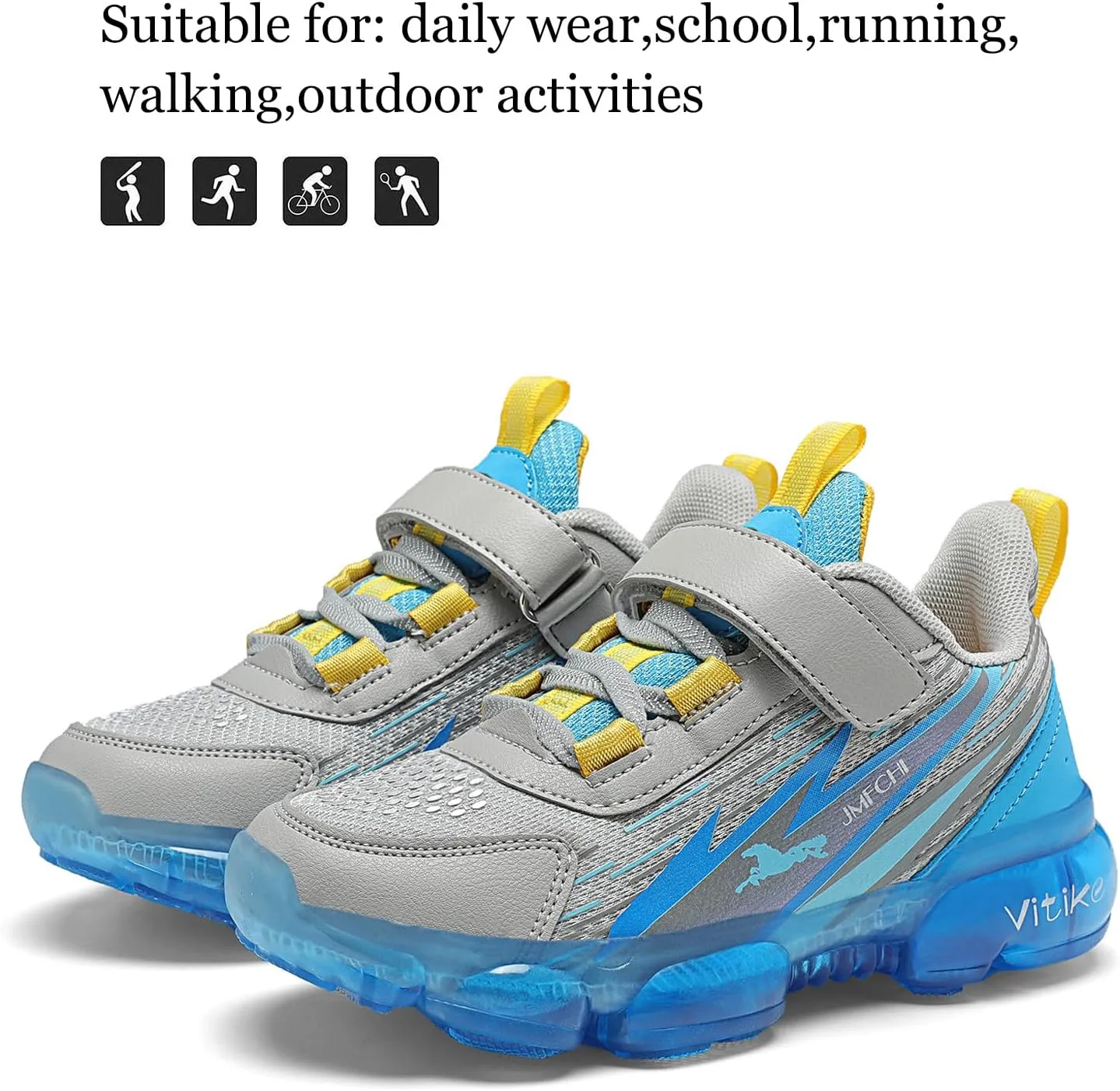 JMFCHI Boys Girls Kids' Sneakers Knitted Mesh Sports Shoes Breathable Lightweight Running Shoes for Kids Fashion Athletic Casual Shoes