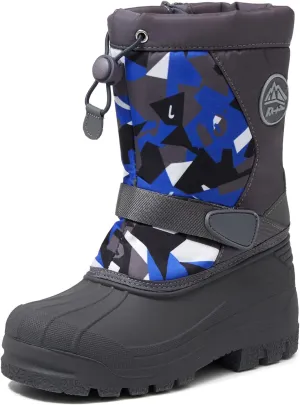 K KomForme Snow Boots for Boys & Girls Warm Waterproof Slip Resistant Winter Shoes (Toddler/Little Kid/Big Kid)