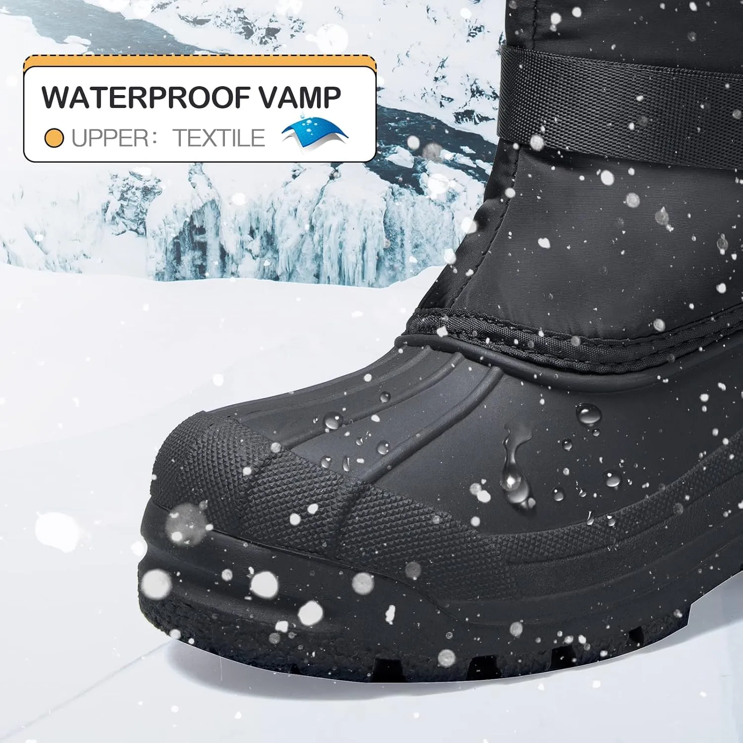 K KomForme Snow Boots for Boys & Girls Warm Waterproof Slip Resistant Winter Shoes (Toddler/Little Kid/Big Kid)