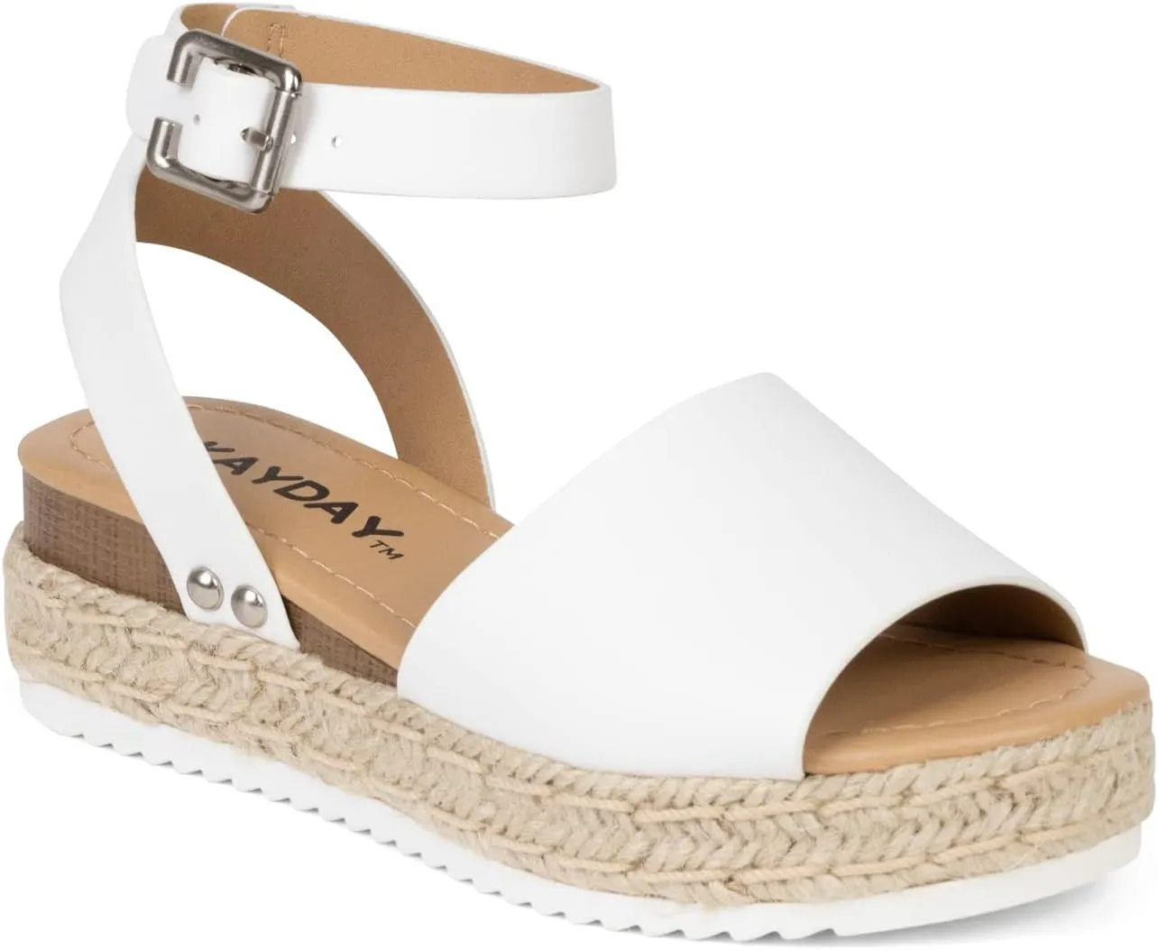 KAYDAY Girls’ Espadrille Platform Sandals – Open Toe Summer Shoes with Woven Jute Wrap, Adjustable Ankle Strap – Casual Dressy Style for Kids Chuy-IIS