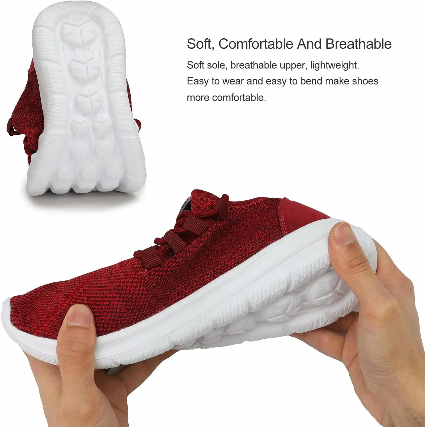 KEEZMZ Men's Running Shoes Fashion Breathable Sneakers Mesh Soft Sole Casual Athletic Lightweight