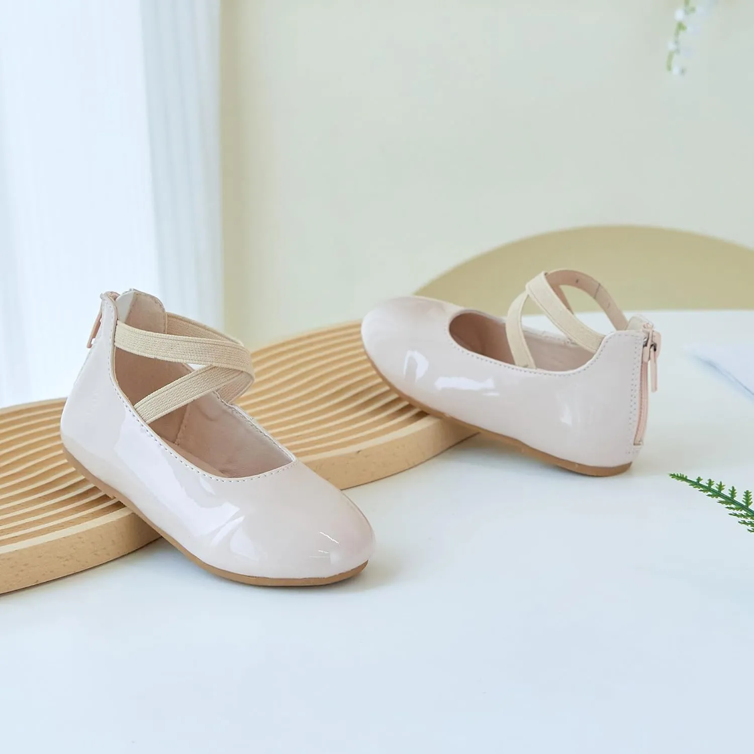 Kiderence Little Toddler Girls Dress Shoes Ballerina Ballet Flats Kids Mary Janes