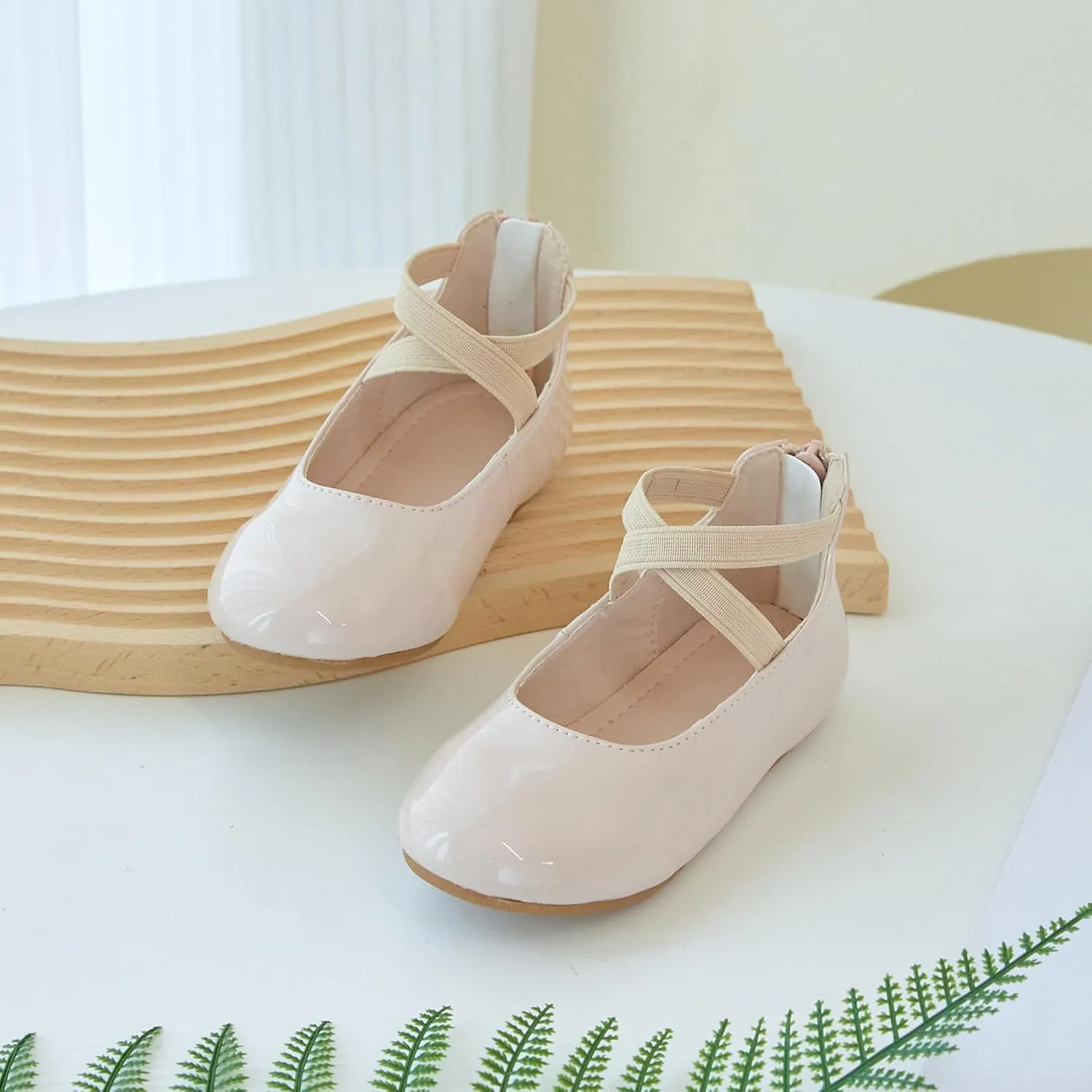 Kiderence Little Toddler Girls Dress Shoes Ballerina Ballet Flats Kids Mary Janes