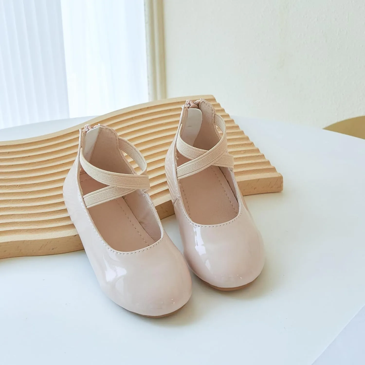 Kiderence Little Toddler Girls Dress Shoes Ballerina Ballet Flats Kids Mary Janes