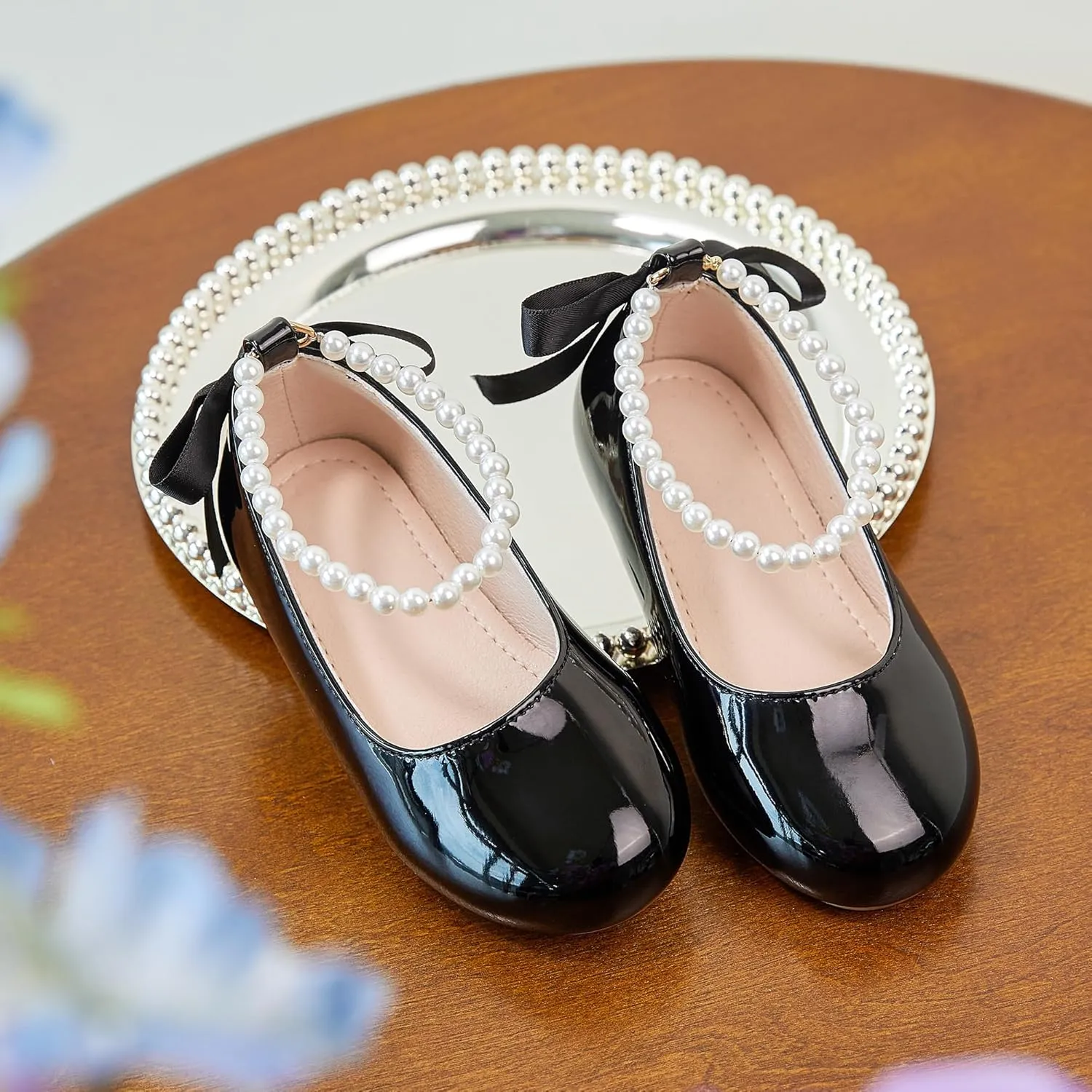 Kiderence Toddler Girls Dress Shoes Little Kids Mary Janes Ballet Flats Toddler