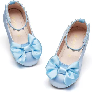 Kiderence Toddler Girls Dress Shoes Little Kids Mary Janes Ballet Flats Toddler