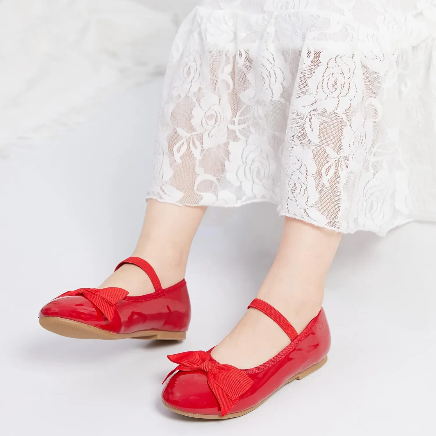 Kiderence Toddler Girls Dress Shoes Little Kids Mary Janes Ballet Flats Toddler