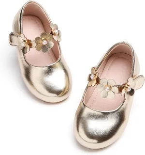 Kiderence Toddler Girls Dress Shoes Little Kids Mary Janes Ballet Flats Toddler