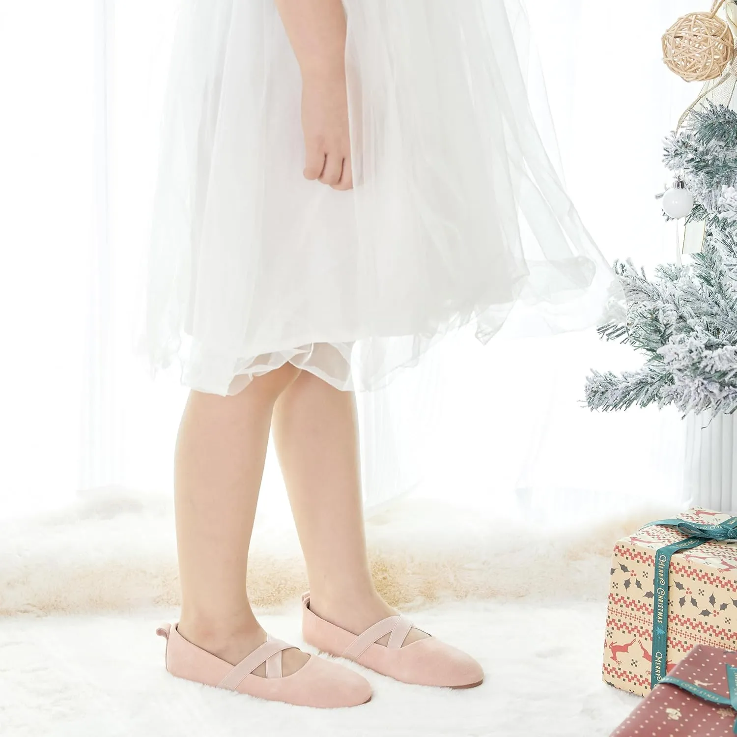 Kiderence Toddler Girls Dress Shoes Little Kids Mary Janes Ballet Flats Toddler