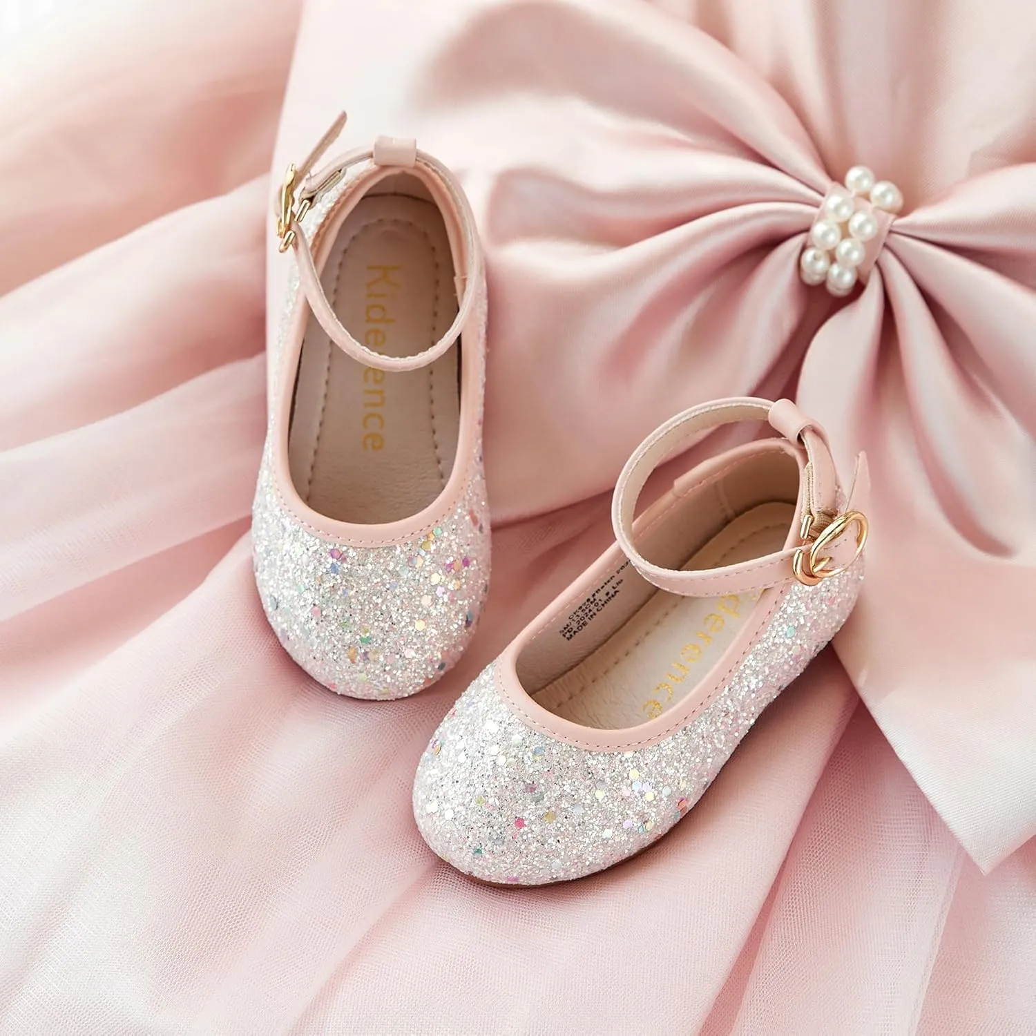 Kiderence Toddler Girls Dress Shoes Little Kids Mary Janes Ballet Flats Toddler