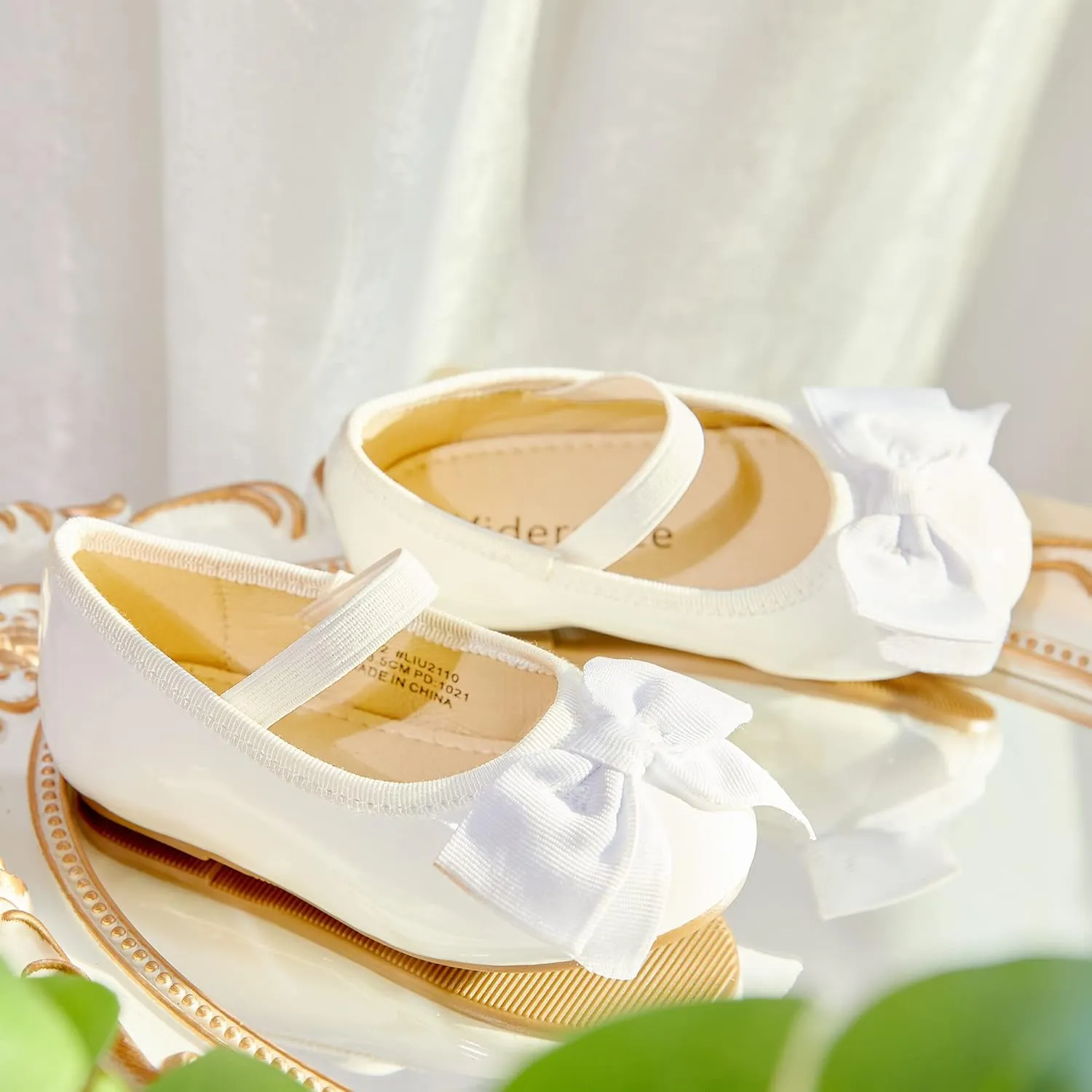 Kiderence Toddler Girls Dress Shoes Little Kids Mary Janes Ballet Flats Toddler