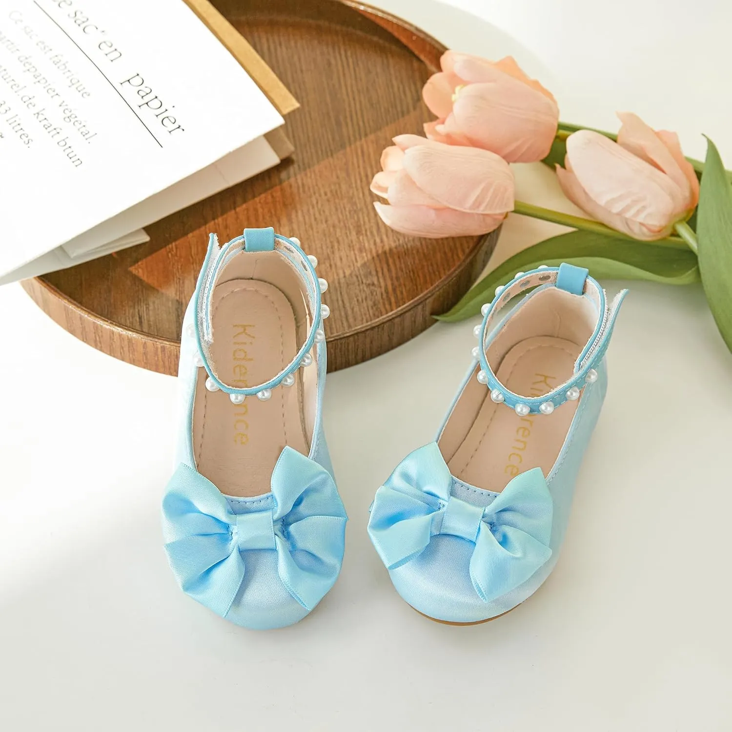 Kiderence Toddler Girls Dress Shoes Little Kids Mary Janes Ballet Flats Toddler