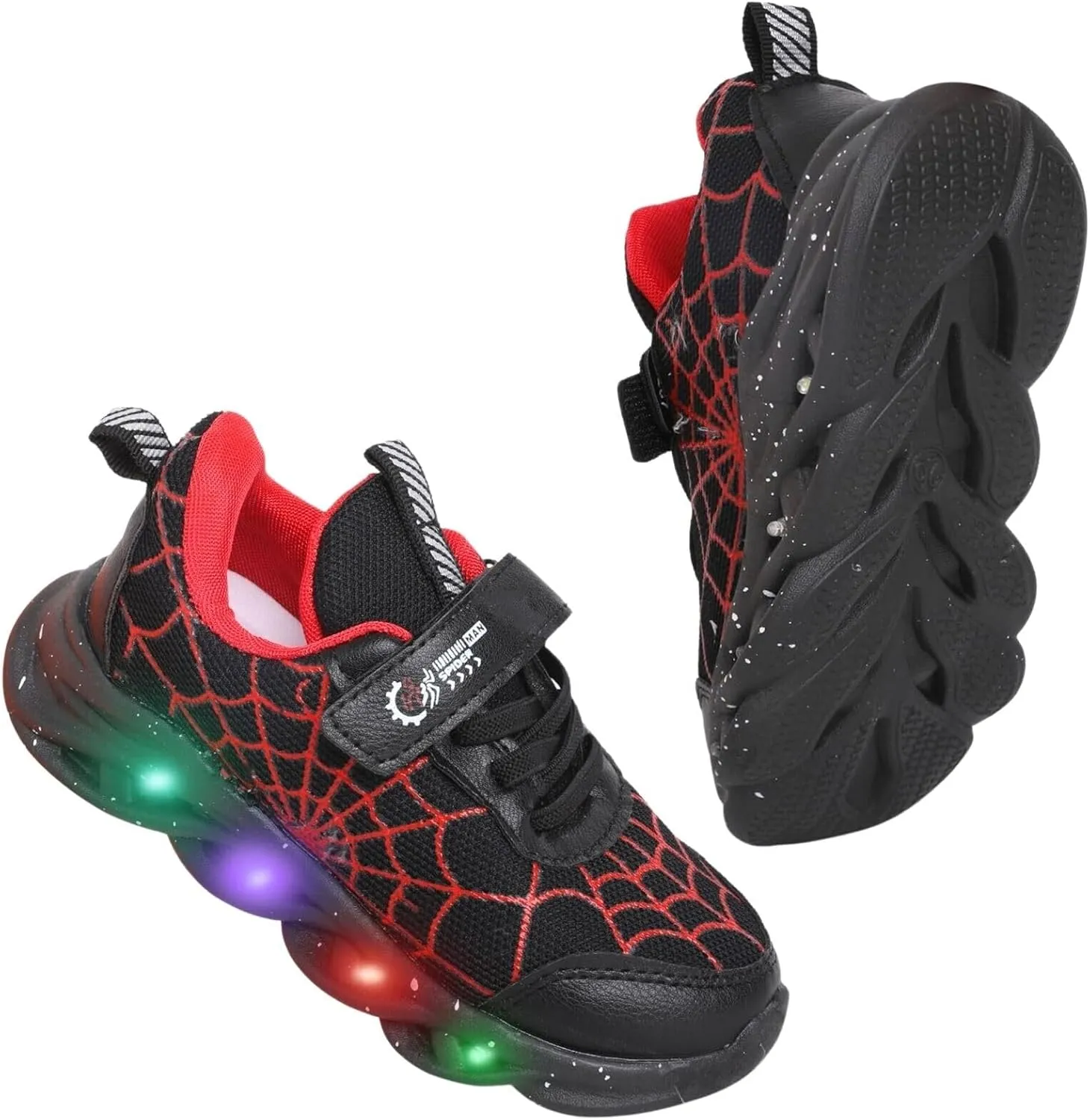 Kids Boys Light Up Trainers LED Shoes Walking Sneakers Toddler Shoes Fashion Flashing Athletic Running Shoe
