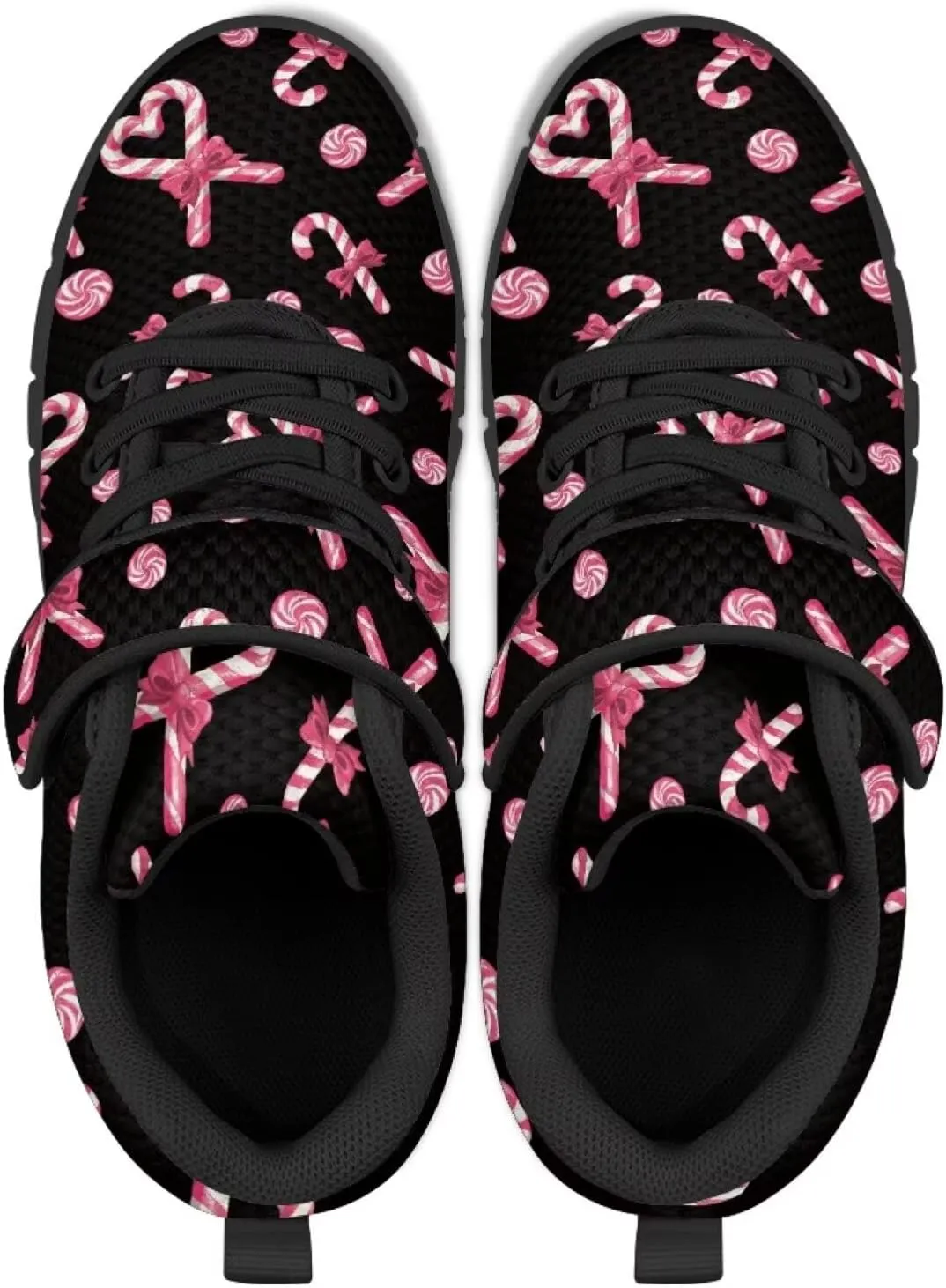 Kids Christmas Shoes for Girls Boys Single Buckle Sneakers Breathable Lightweight Mesh Running Walking Shoes