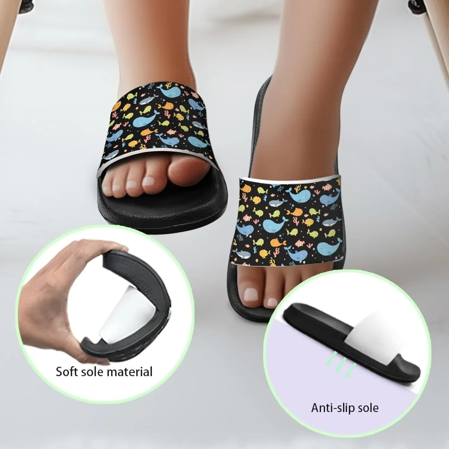 Kids Girls Boys Clogs Garden Shoes Slides Sandals Children Water Shower Beach Pool Slippers Indoor Outdoor