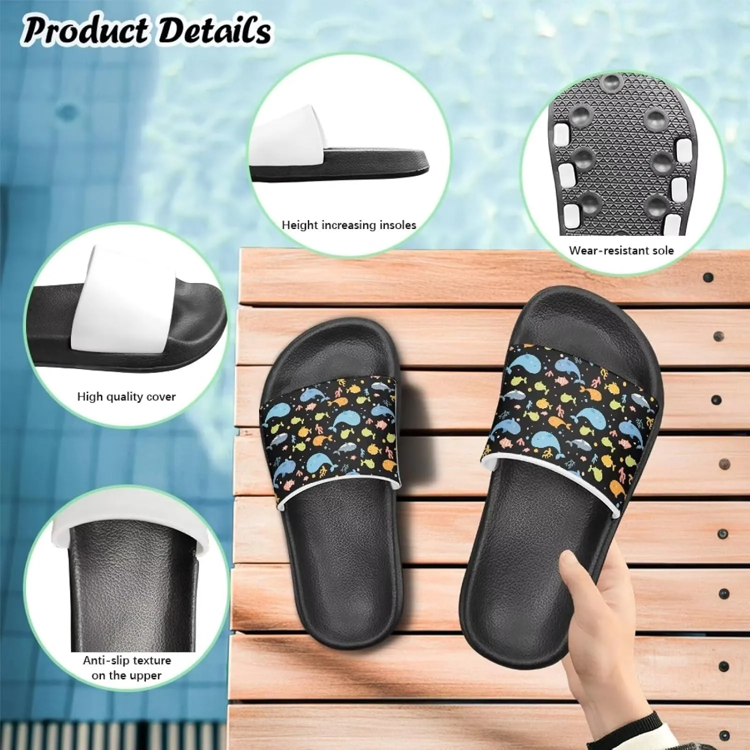 Kids Girls Boys Clogs Garden Shoes Slides Sandals Children Water Shower Beach Pool Slippers Indoor Outdoor