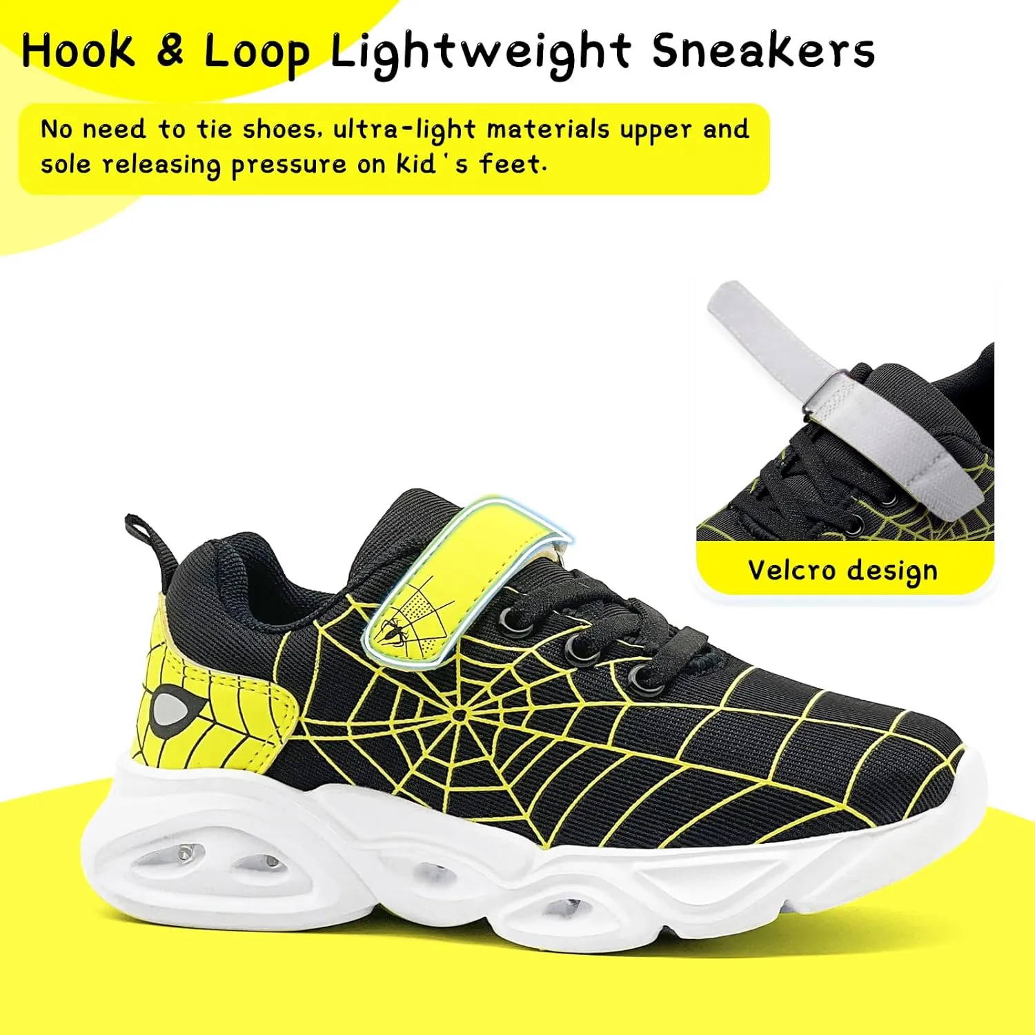 Kids Shoes Toddler Boys Girls Athletic Running Sports Sneakers Non-Slip Lightweight Sneakers Unisex Luminous Sneakers for Toddler/Little Kid