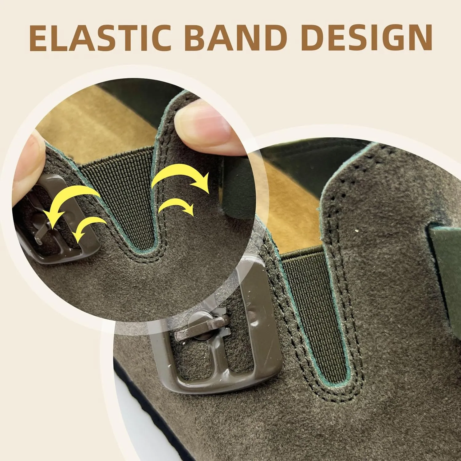 Kids Suede Clogs Boys Girls Sandals Cork Footbed Toddler Slip-on Slippers Indoor Outdoor Cute Sandals Classic Adjustable Buckle