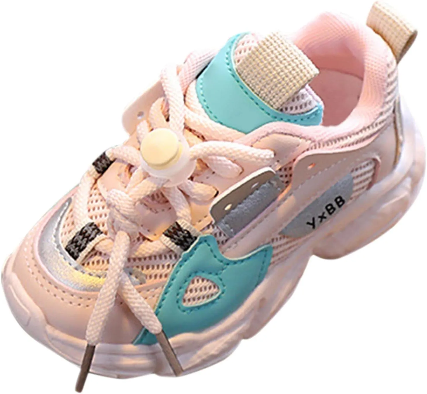 Kids Unisex Sneakers Lace-Up Tennis Shoes for Boys and Girls Running Walking Shoes Chunky Athletic Casual Sneakers