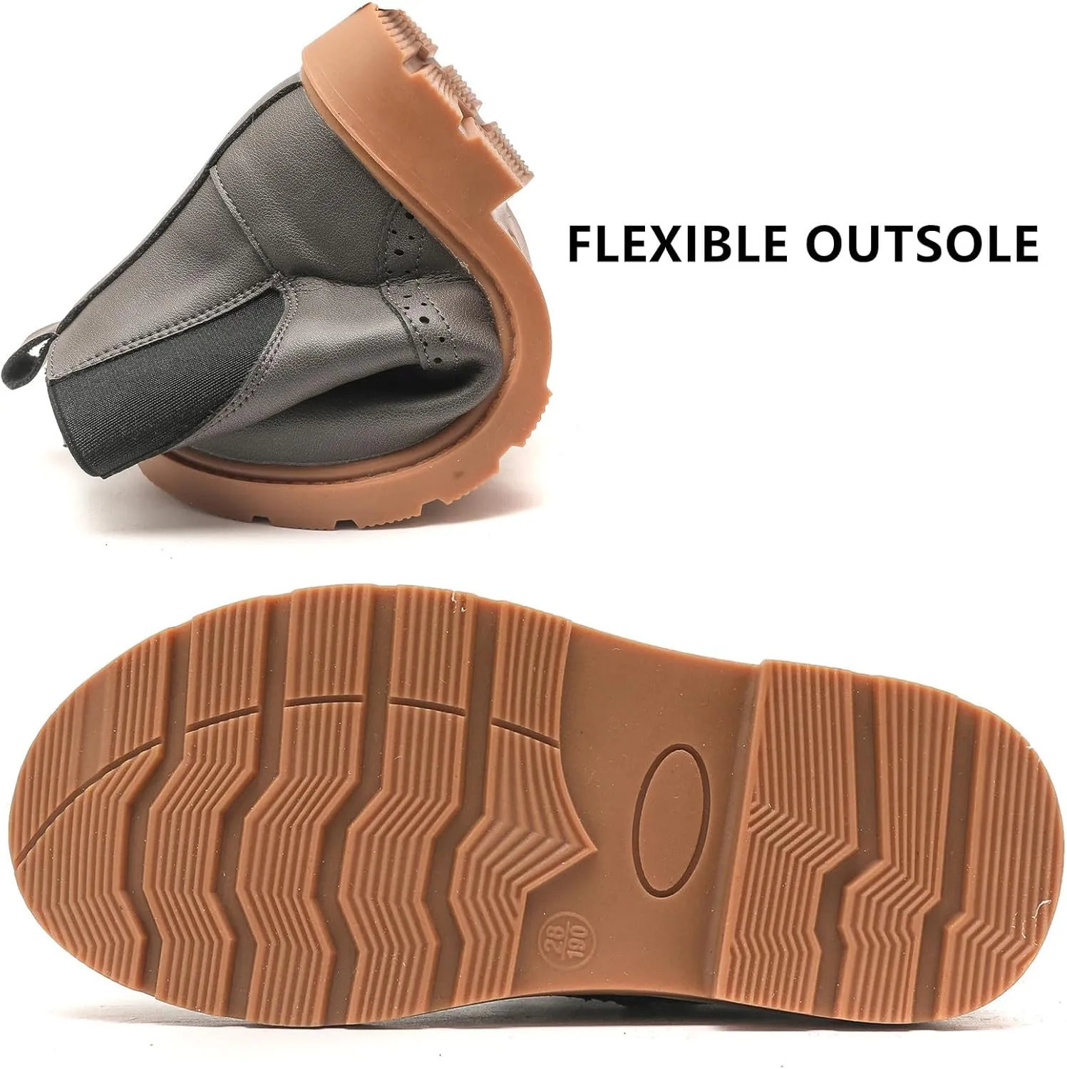 kkdom Boys Girls Waterproof Outdoor Side Zipper Comfort Chelsea Ankle Boots(Toddler/Little Kid/Big Kid)