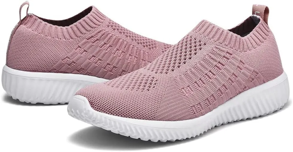 konhill Women's Lightweight Walking Shoes Breathable Slip On Tennis Sneakers Casual Mesh Workout Athletic