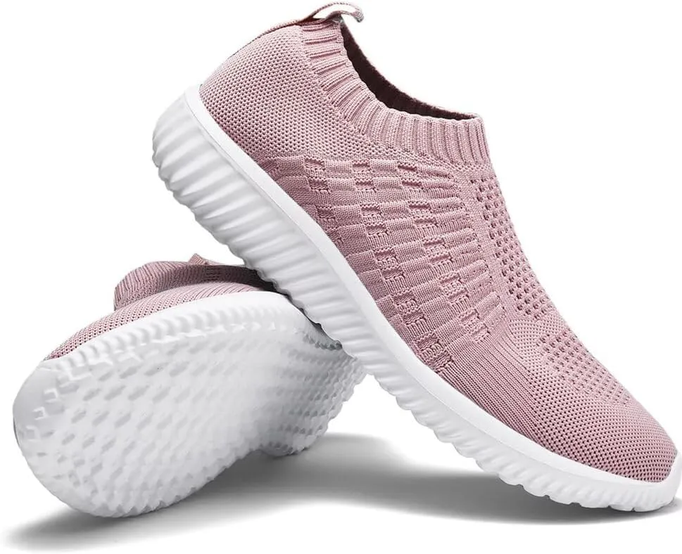konhill Women's Lightweight Walking Shoes Breathable Slip On Tennis Sneakers Casual Mesh Workout Athletic