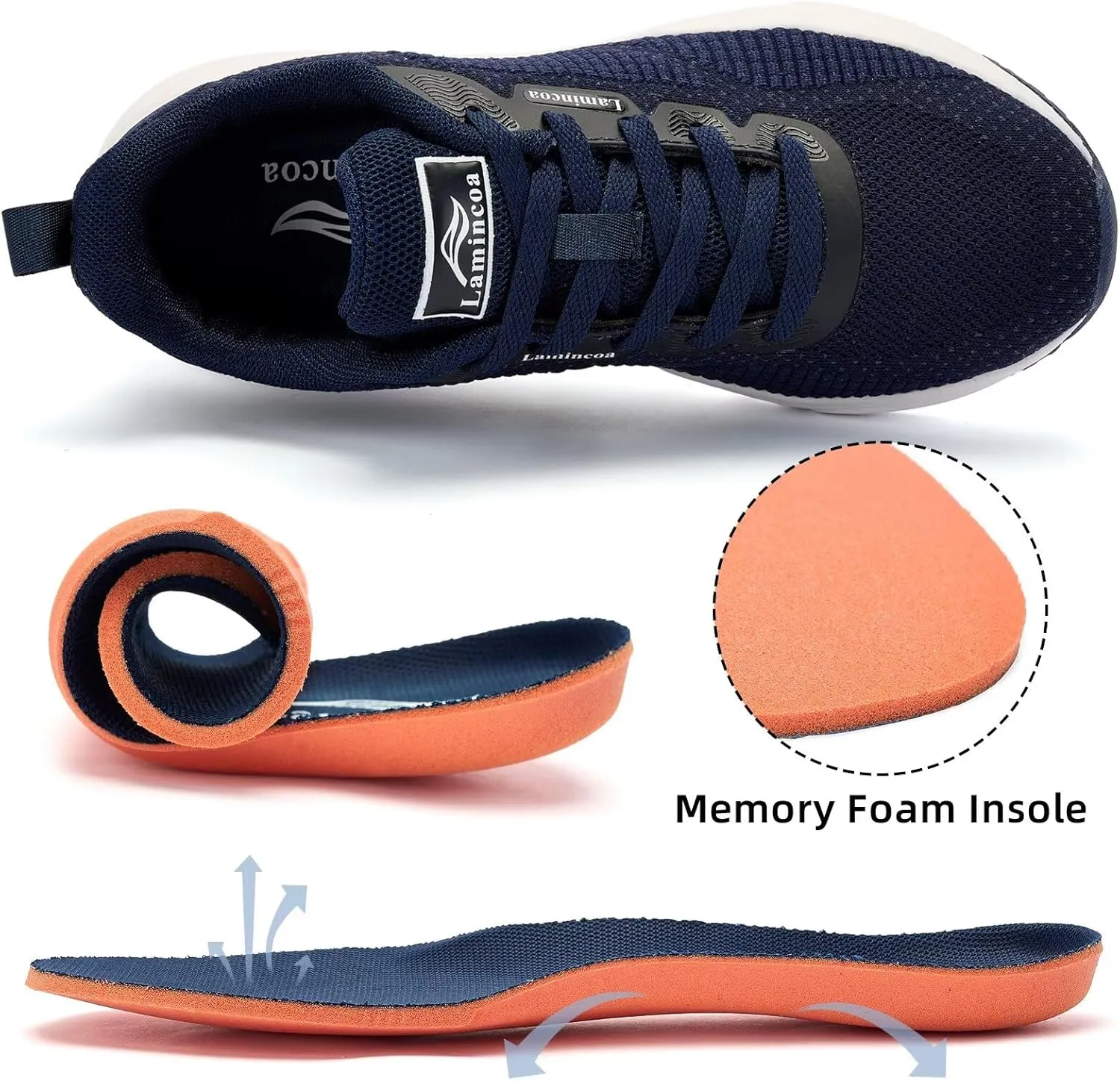 Lamincoa Women's Walking Lightweight Shoes Non Slip Running Sneakers Tennis Outdoor Workout Shoes for Women
