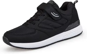 LEADER SHOW Men's Casual Elderly Safety Walking Shoes Light Weight Strap Comfort Sneakers
