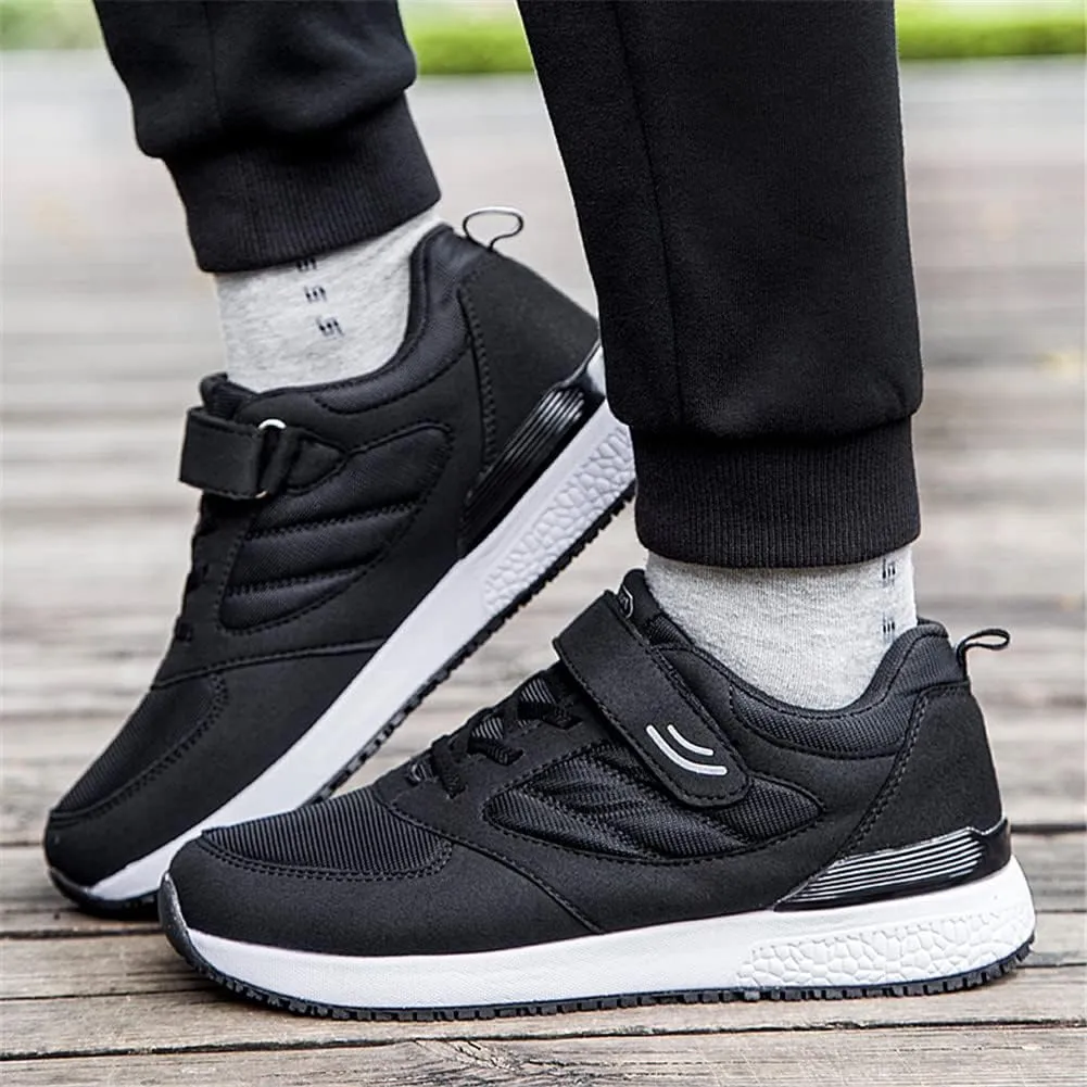 LEADER SHOW Men's Casual Elderly Safety Walking Shoes Light Weight Strap Comfort Sneakers
