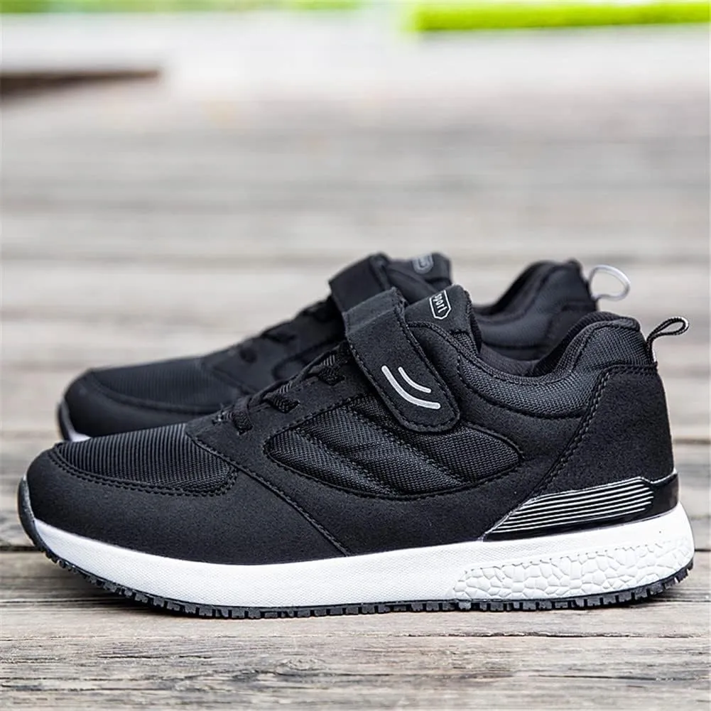 LEADER SHOW Men's Casual Elderly Safety Walking Shoes Light Weight Strap Comfort Sneakers