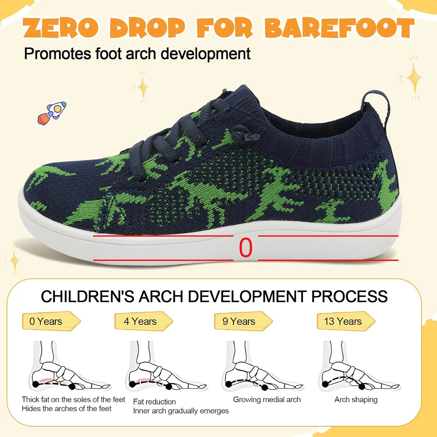 LeIsfIt Toddler Shoes Girls Boys Wide Shoes Kids Zero Drop Minimalist Sneakers Barefoot Slip on Tennis Sneakers